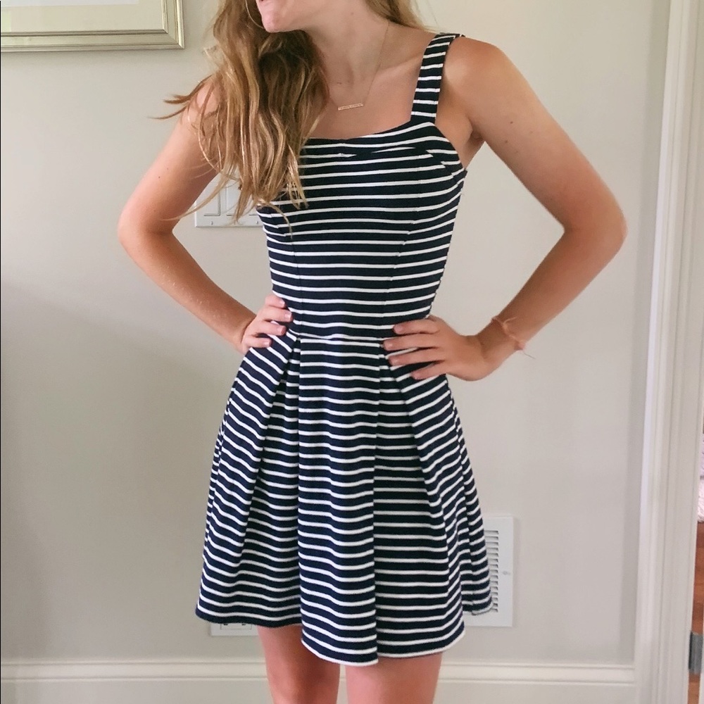 Striped skater dress